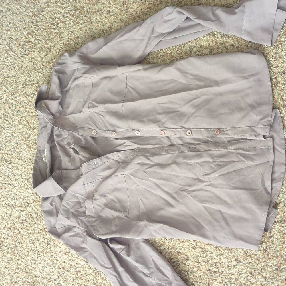 Women's Taupe Button Up Blouse